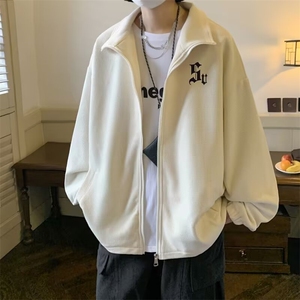 高级感外套男春秋卫衣外套潮牌翻领美式高街宽松休闲衣服 WY415图片