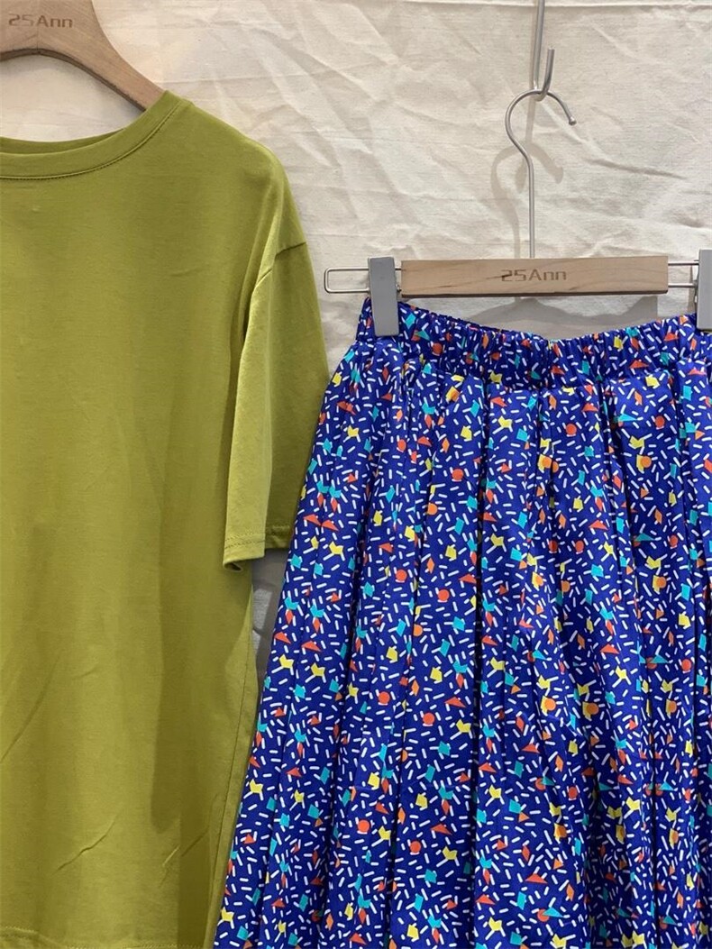 多色复古短袖T恤，女装T恤，25Ann·Studio