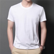 夏季2023新款短袖体恤中年爸爸男装百搭商务休闲圆领上衣t恤,男装T恤,电商B212（原钱塘6029）