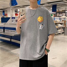 ！春夏新款纯棉宽松短袖T恤男士情侣体恤衫男DX01-P20，男装T恤，电商B367