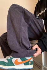 面料成分100涤纶休闲裤男灯芯绒D329-QM536-P50-控68，男装休闲裤，电商D329