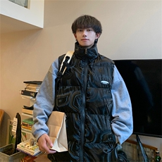 特P60控118冬季棉服马甲男港风宽松棉衣无袖外套MJM263，男装棉衣，电商B370