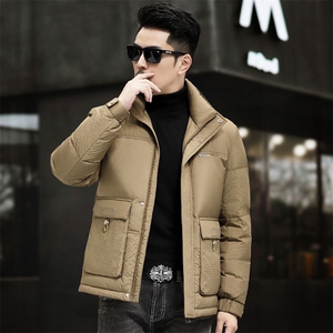 B807钱塘2020-3时尚休闲厚款百搭新款冬季中年男士羽绒服P228图片