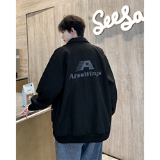 美式高街外套男秋冬休闲棒球服潮牌飞行员夹克情侣款JK054-P60，男装夹克，星座308B-2