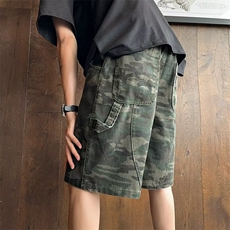 迷彩工装短裤男潮牌情侣高街伐木裤夏季痞帅休闲裤AA6065-P42，男装牛仔裤，星座208-5
