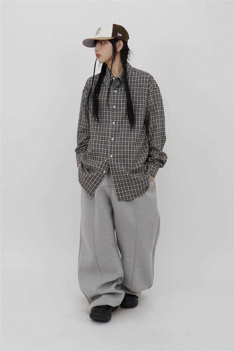 长袖衬衫女士小格子cityboy潮流翻领衬衣春休闲外套女922P45,女装衬衫,星座710