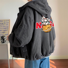 控价158牛仔棉衣男大码加绒羊羔绒牛仔棉服男棉袄NM53289-P140，男装棉衣，电商A040