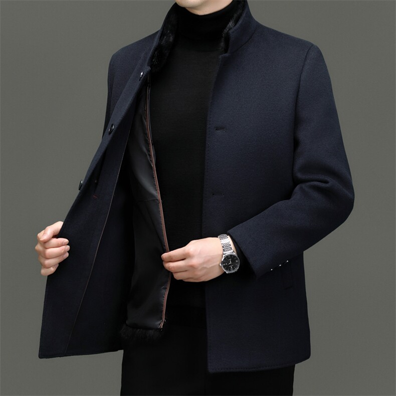 CKM23616钱塘2020-2商务休闲百搭冬季厚款中年男士毛呢外套P550,男装夹克,钱塘207-2