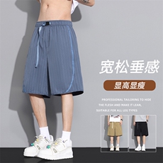 夏季工装短裤男ins潮牌休闲百搭潮流痞帅五分裤D02519-P40，男装牛仔裤，星座308B-2