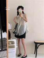 防晒套装女薄款欧洲站夏季新款欧货衬衫阔腿短裤两件，女装职业装，香丽迪1