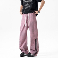 休闲裤男夏季新款港风宽松扎染工装阔腿裤CK8203-P48，男装休闲裤，星座214-3