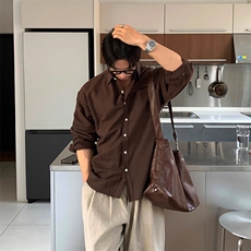 棉麻老钱新贵长袖衬衫男春秋季韩系轻熟风休闲衬衣，男装衬衫，星座410-7