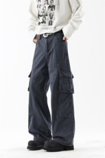 B221美式ins暗黑高品质多口袋休闲工装裤子LK24371-P70控98，男装休闲裤，电商B221