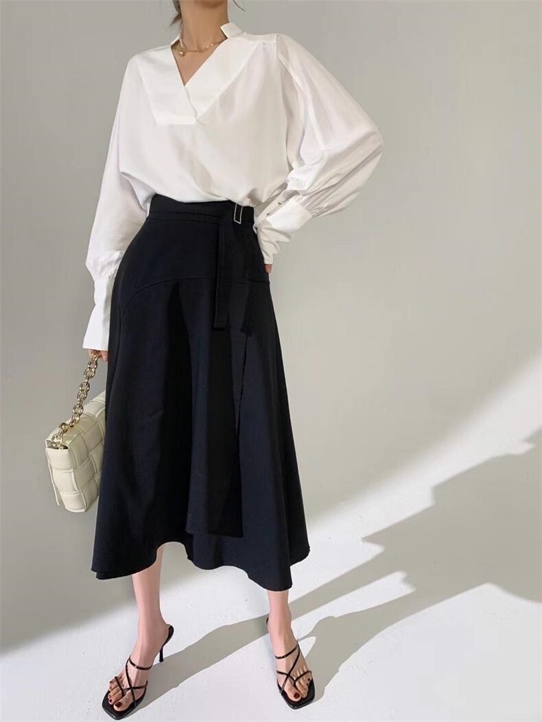 《现货》宽V灵动设计感衬衣，其它，M&VC