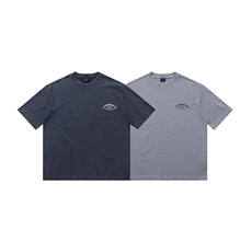 PL1252300克重磅洗水基础英文印花T恤，男装T恤，电商基地S002