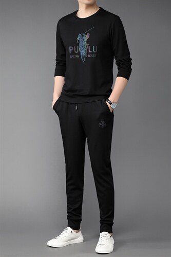 2023年夏款潮流休闲时尚男士运动短袖套装P120，男装休闲套装，电商D223-1