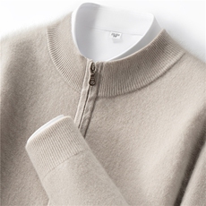 2025年秋季新款半高领针织拉链开衫时尚通勤休闲,男装针织衫/毛衣,大福羊绒, 2025年秋季新款半高领针织拉链开衫时尚通勤休闲,男装针织衫/毛衣,大福羊绒,