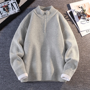 【抖音得物】2025秋季时尚毛衣针织衫男士立领宽松长袖,男装针织衫/毛衣,电商A113