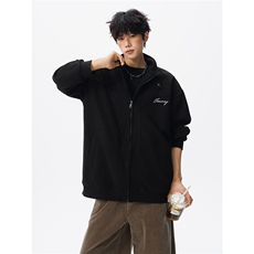 复古麂皮绒立领外套男女潮牌大码春秋飞行夹克美式外套JK5210/P80，男装夹克，电商B238