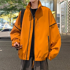 大码秋冬季棒球领夹克潮酷宽松工装风男外套JK452p65，男装夹克，电商D315