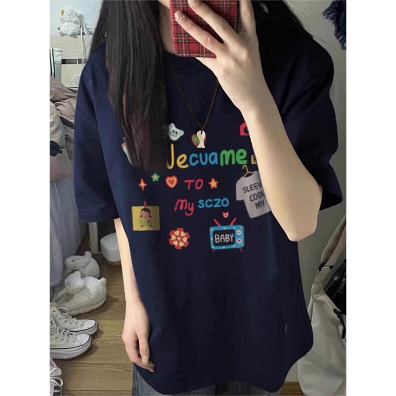 H0502-p25230克纯棉包领高品质抖音天猫质量卡通印花,女装T恤,星座617A-2