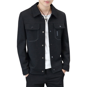 秋季新款高品质商务休闲简约百搭潮流翻领夹克外套上衣7906P110图片