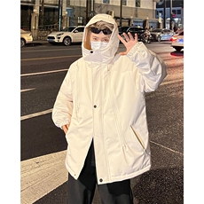 秋冬款加厚保暖连帽宽松棉衣机能风百搭棉服A061-AJ00492-特P75，男装夹克，电商A061