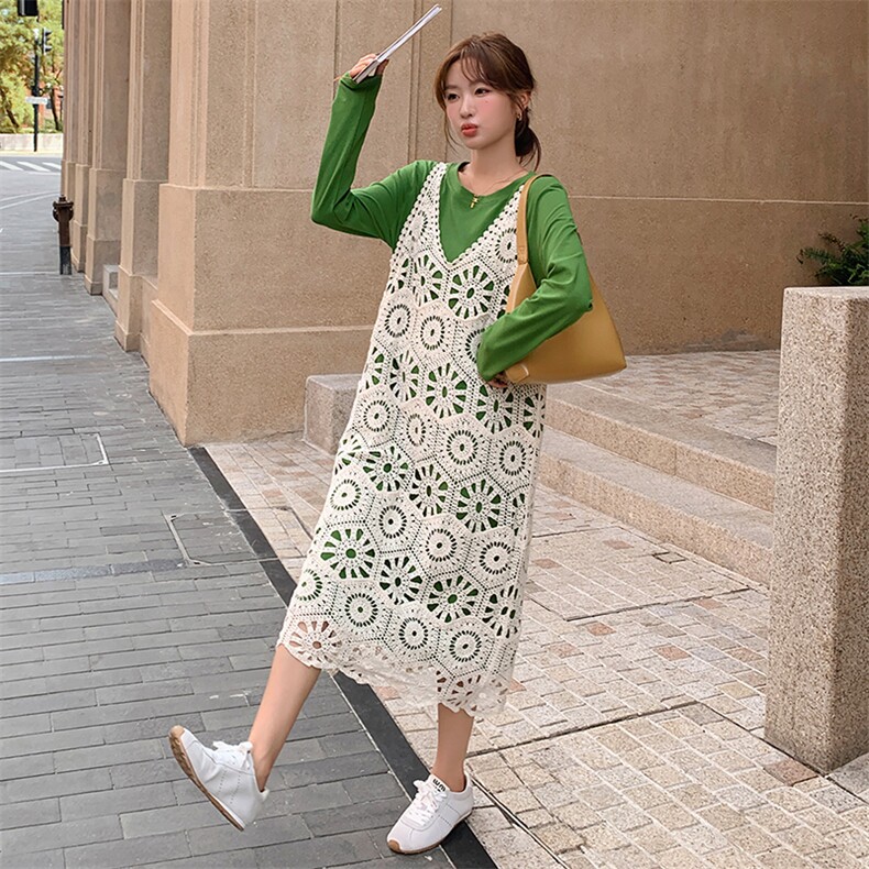 超好看又a又飒套装连衣裙2025新款女夏穿搭温柔镂空吊带裙两件套,女装套装/套裙,浙宝305