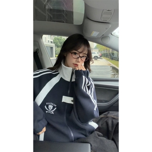 WY10190-特P60 420g重磅-高品质-条纹设计感大码保暖卫衣外套男图片