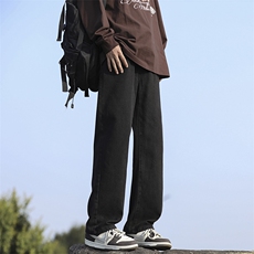 美式潮流高街复古宽松水洗牛仔裤KN01P50，男装牛仔裤，电商D325