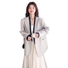 【现货】2025春装新款撞色西装外套R2C086-2527P145K218，女装西装，2C086