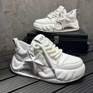 秋季新款面包鞋男时尚小白鞋潮运动鞋休闲鞋图片
