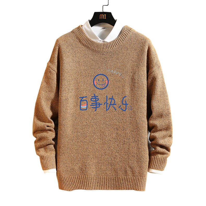 M19183-P45加绒款-P65加厚加绒毛衣男大码毛线衣男针织衫砖墙,男装针织衫/毛衣,电商A040A