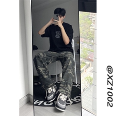 ~美式复古机能工装裤潮牌宽松迷彩休闲裤子XZ1002-K081-P65，男装工装外套，星座908