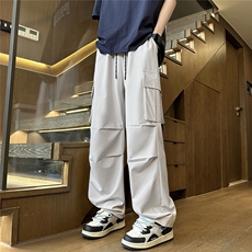 YK126P32控65品质保障！秋装冰丝垂坠感工装大口袋纯色休闲裤，男装工装外套，电商A249
