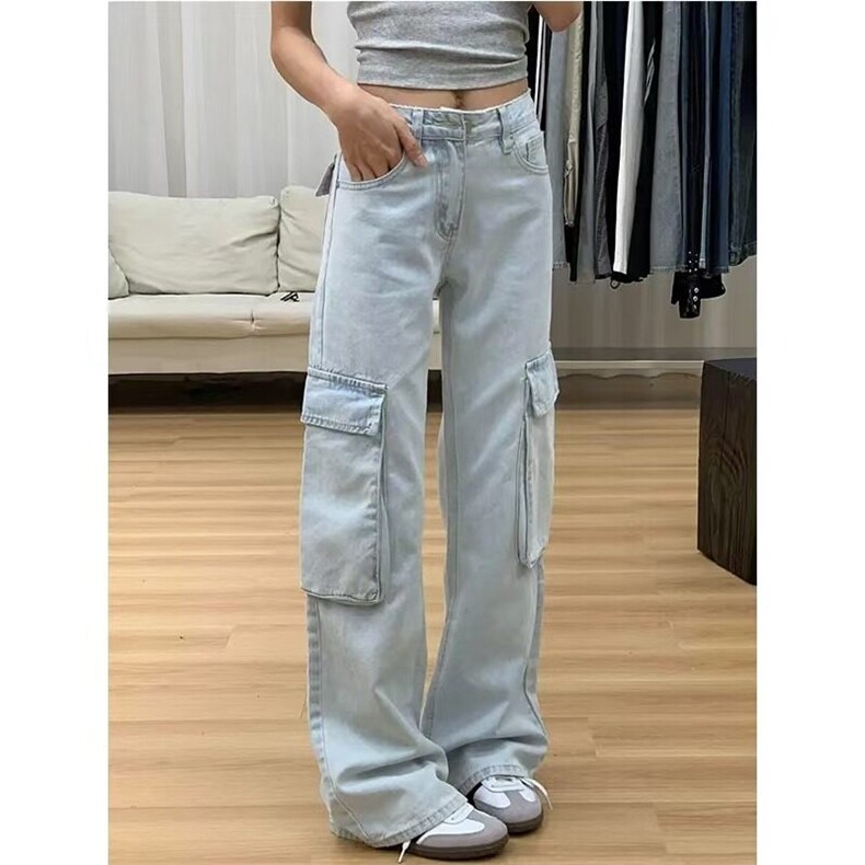 【有货】DA1815-批53美式复古春夏季高腰宽松显瘦直筒牛仔裤新款,男装牛仔裤,星座603-2