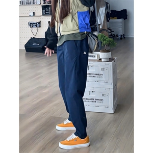 藏青色微锥三角标冲锋裤男美式机能户外三防速干软壳工装裤子夏季图片