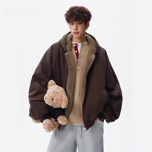 双面穿加绒坐山雕棉衣男 xh169-特p90图片