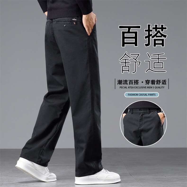 阔腿休闲裤男士2025秋季新款潮牌宽松直筒裤男款长裤K6683-P52图片