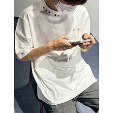 万针全刺绣工艺高品质260克双纱纯棉美式高街短袖T恤特P33，男装T恤，电商A486