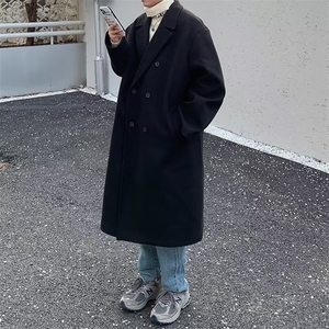 毛呢大衣男韩版潮流高街帅气2023秋冬季新款ins宽松外套W5196-P69图片