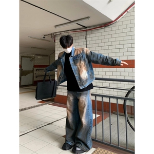 【有货】美式复古垫肩牛仔外套男cleanfit短款夹克2181CC-特P65图片