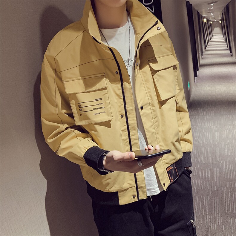 夹克男士2021春季新款休闲宽松韩版潮流棒球服外套DS320TP85图片