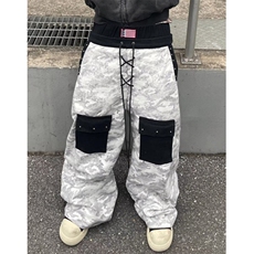 印花扎染垂感阔腿牛仔裤女秋季高腰休闲宽松显瘦拖地长裤K8051，男装牛仔裤，星座1116A（原606A-3）