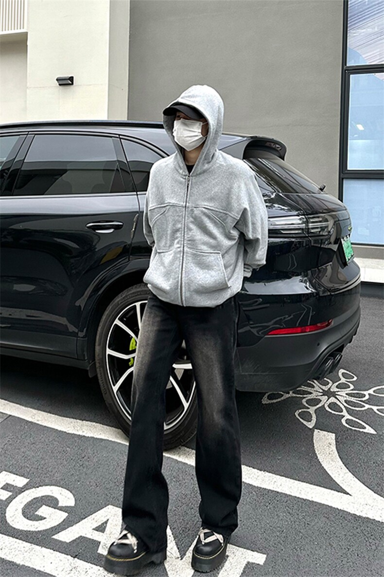 美式ins高街hiphop直筒暗黑重工艺水洗牛仔裤货号K659P50,男装牛仔裤,电商A063
