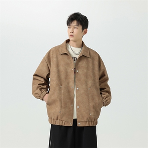 脏脏皮衣外套男装秋季工装夹克潮牌机车服复古PU皮上衣JK8806 P70图片