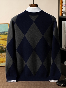 秋冬羊绒衫男山羊绒半高圆领打底针织衫冬季宽松休闲青年加厚毛衣图片