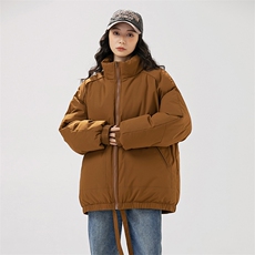 现货冬季美式休闲加厚雪山外套夹克立领纯色三防户外工装棉服，男装夹克，电商A486