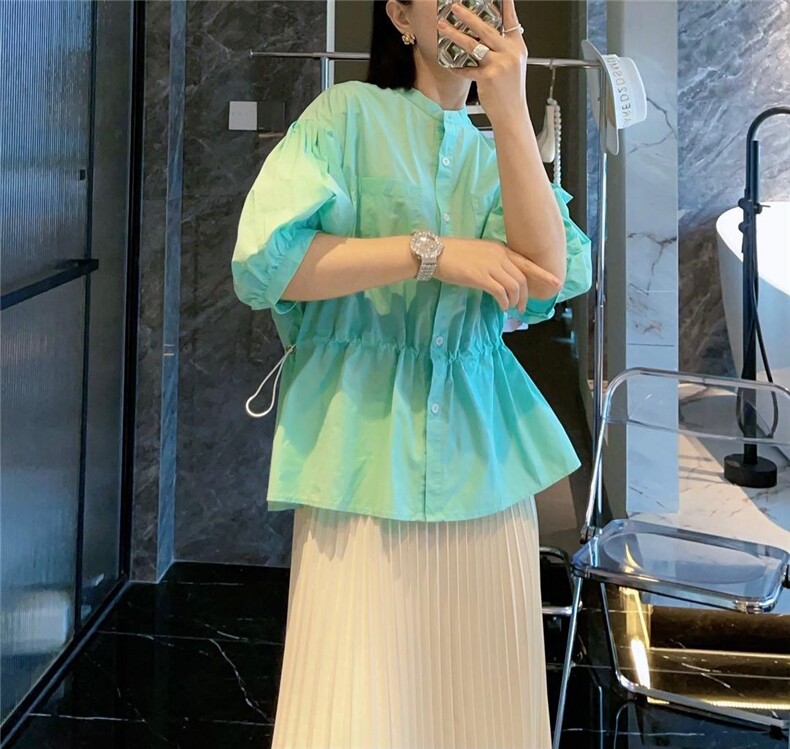 彩色衬衫，女装衬衫，晨贝