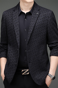 男士2023年秋季新款长袖休闲西服中青年纯色便服外套AJY8620-P210图片